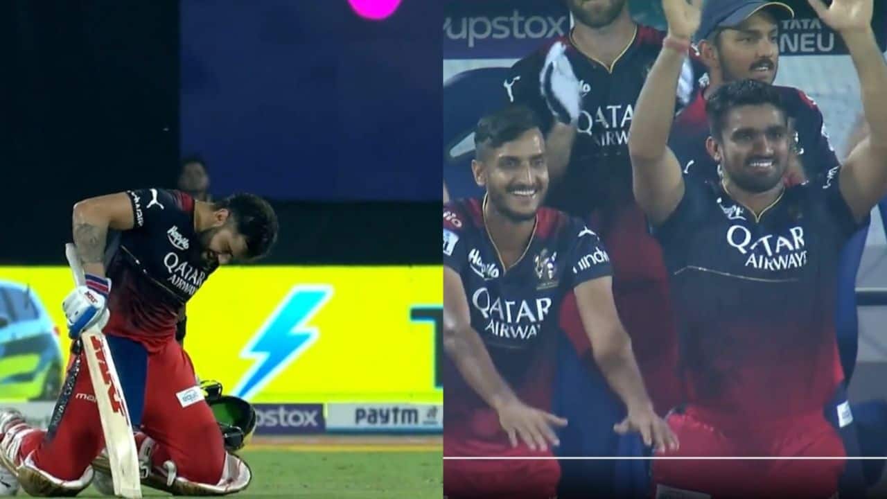 RCB Players Bow Down To Virat Kohli After He Completes His 100 Against SRH- WATCH